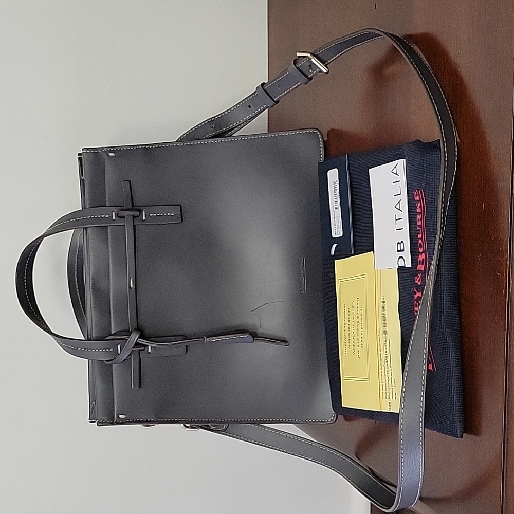 Dooney & Bourke, Madalene, Alto Italian Leather Crossbody, Dark Grey